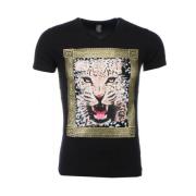 Seje Skjorter med Tigertryk - Herre T-Shirt - 1415Z
