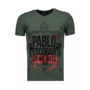 Pablo Escobar Boss Rhinestone - Herre T-Shirt - 5082G