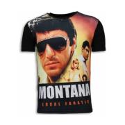 Tony Montana Digital Rhinestone - Herre T-Shirt - 5987