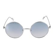 Stilfulde solbriller med sølvmetalstel