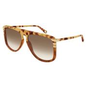 Elegante Havana-brune solbriller