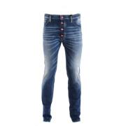 Slim-fit Blå Jeans til Mænd