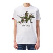 Printet bomuld T-shirt - Dsquared2