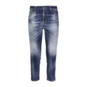 Blå Stretch Denim Skinny Jeans