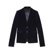 detachable-sleeved single-breasted blazer