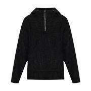 Tekstureret Half-Zip Hoodie