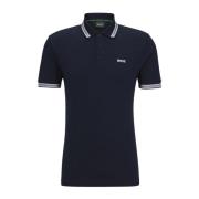 Herre Polo med Detaljer og Kontrast Logo Model 50469055 Paddy Mørkeblå Farve