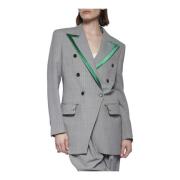 Stribet dobbeltradet blazer