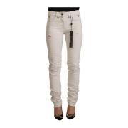 Slim Fit Hvide Jeans