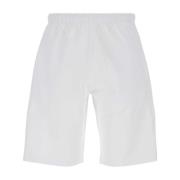 Hvide Bermuda Shorts i Strækbomuld