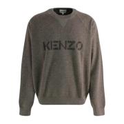 Herre Uldblandings Sweater med Logo