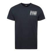 Komfortabel Blå Bomuld T-Shirt med Logo Print