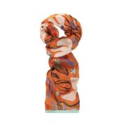 Blomstret Silketørklæde - Elegant Kvindetilbehør