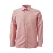 Pink Kontrastkant Regular Fit Skjorte