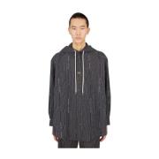 Pinstripe Hooded Overshirt Hoodie