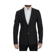 Grå Uld Slim Fit Blazer - Ny med Tags