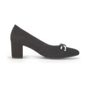 Elegante Sorte Pumps i Ruskind