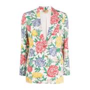 Blomsterprint Enkeltbrystet Blazer