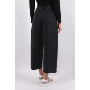 Stilfulde Wide Leg Jeans Culotte i Sort