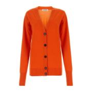 Hyggelig Orange Uld Cardigan