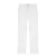 Hvide Stretch Denim Straight Jeans