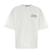 Oversize Hvid Bomuld T-Shirt