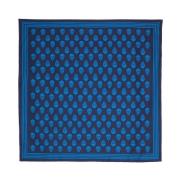 Silketørklæde - Mørkeblå og Kongeblå