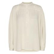 A-formet Skjorte, Off White/Guld, S223224