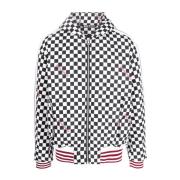 Sweatshirt med lynlås og Damier-krave