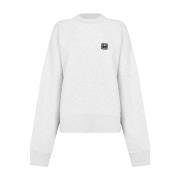 Oversize Sweatshirt i Grå Melange