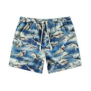 Blå Shark Logo Badeshorts