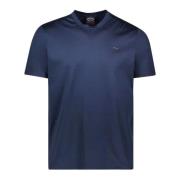 Bomuld Kortærmet Regular Fit T-Shirt 21411016 Blå