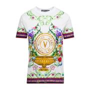 Blomstret Barok Print T-Shirt