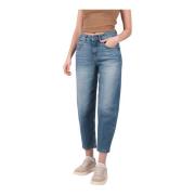 Stilfulde Cropped Jeans - Blå 26/34
