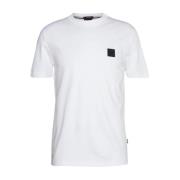 Hvid Rund Hals T-shirt