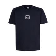 Retro Blå Metropolis Print T-Shirt
