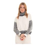 Sequin Cable Strik Turtleneck Pullover