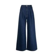 Blå Denim Wide Leg Jeans