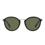 Stilfulde polariserede solbriller med grøn linse