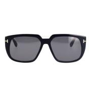 Firkantede solbriller med grå røgfarvede linser