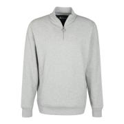 Grå Marl Half Zip Pullover