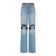 Brede jeans med teknisk yoke