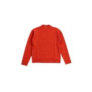 Rød Merinould Crewneck Sweater