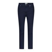 Højtaljede Straight Crop Jeans