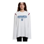 Grafisk Langærmet College T-shirt