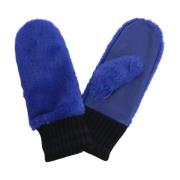 Blå Imiteret Læder Handsker