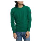 Ensfarvet uld- og cashmere-sweater