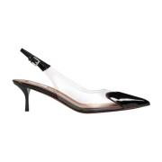 Hjerte Slingbacks i Patent Lammeskind