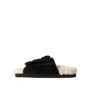 Suede Shearling Lave Sandaler