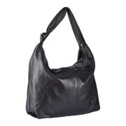 BTFCPH Soft Bucket Bag med lynlås Skind 100109 Black W. Gold Acc.
